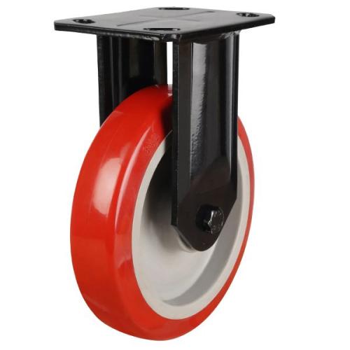 Extra Heavy Duty 200mm Polyurethane on Nylon Fixed Castor - 500kg Load