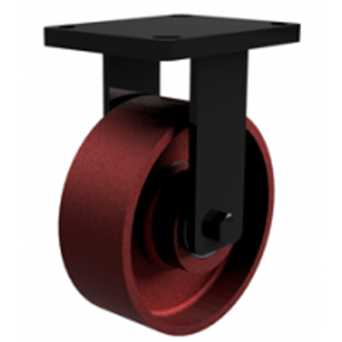 Industrial Heavy Duty 200mm Ductile Iron Fixed Castor - 2500kg Load