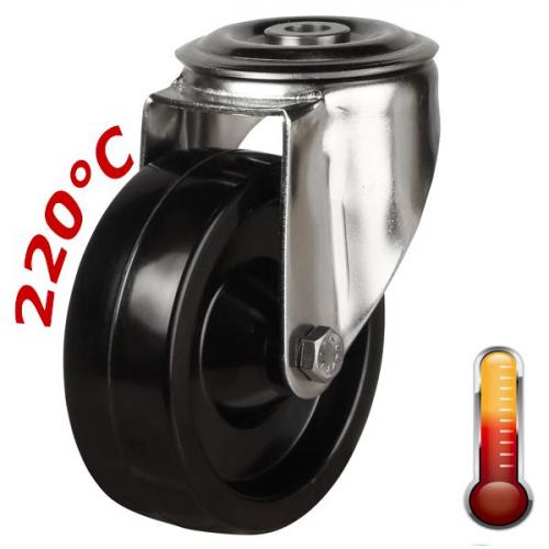 100mm Medium Duty  High Temperature Resistant Wheel Bolt Hole Castor