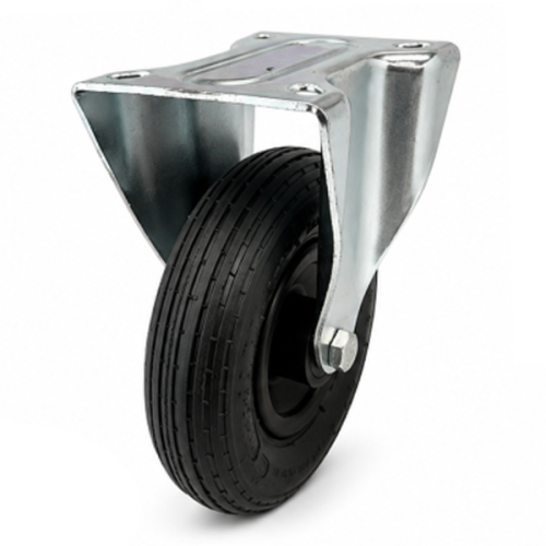 Medium Duty 200mm Pneumatic Fixed Castor - 75kg Load