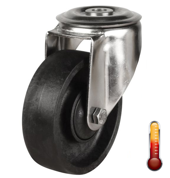 100mm High Temperature Resistant Wheel Bolt Hole Castors Single Bolt